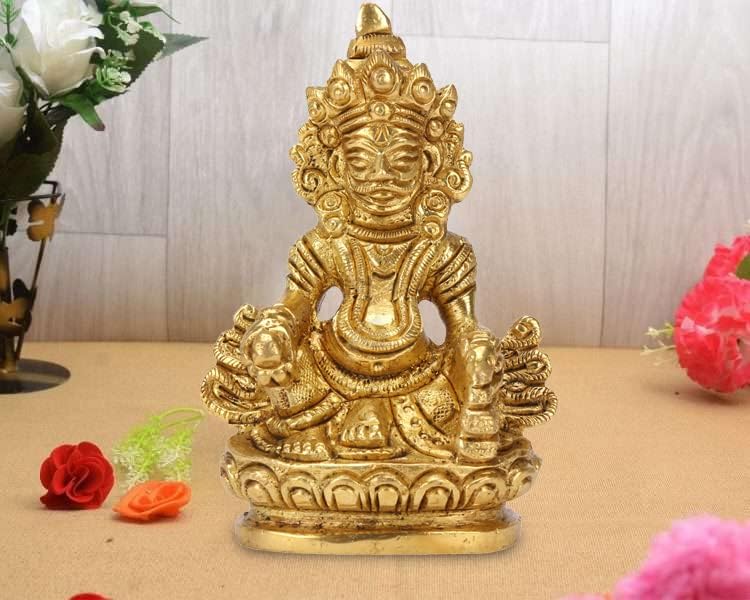 Artvarko Indianische Reichtumsgott Kuber Statue – Hindu-Gott des Reichtums und des Wohlstands – Mess