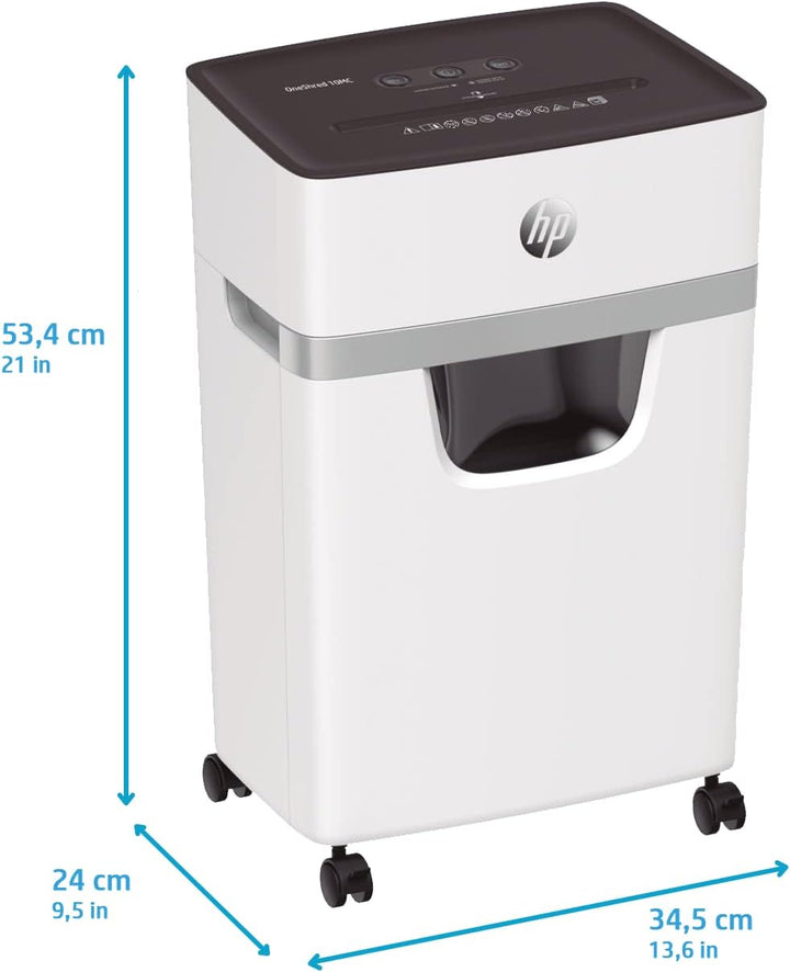 HP OneShred 10MC, Aktenvernichter, Sicherheitsstufe P-5, Micro Cut, 10 Blatt, 2804 Micro Cut 10 Blat