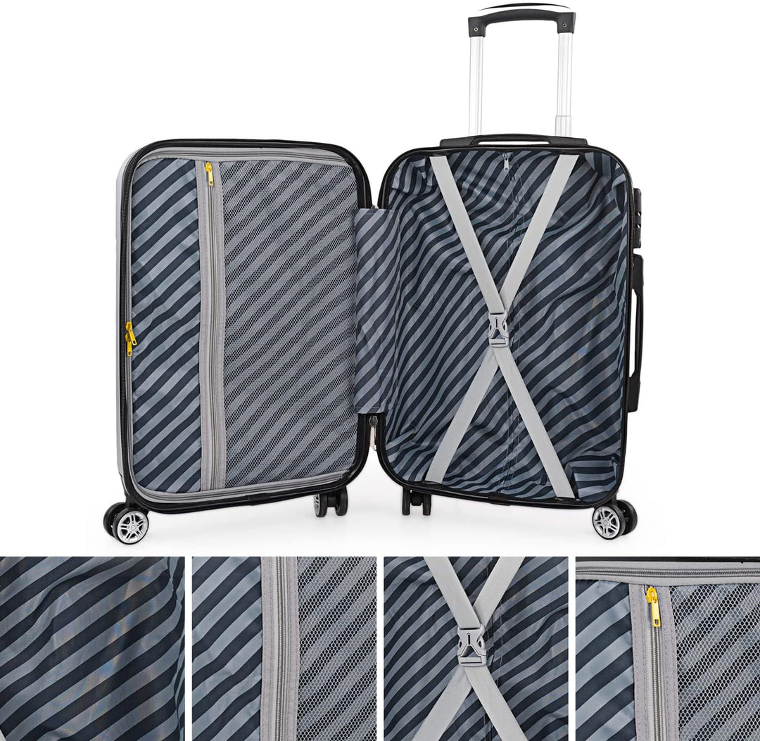 ITACA - Spielkoffer 4 Räder. Reisekoffer Set. Grosser, mittlerer Koffer und Kabinenkoffer. Reisekoff