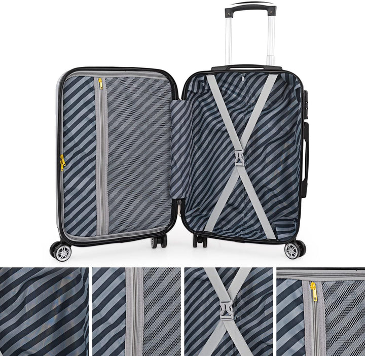 ITACA - Spielkoffer 4 Räder. Reisekoffer Set. Grosser, mittlerer Koffer und Kabinenkoffer. Reisekoff
