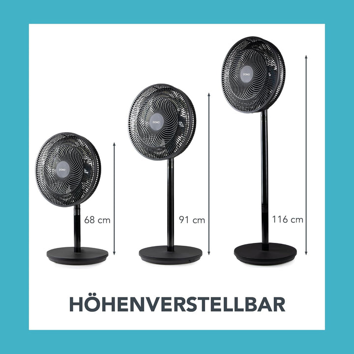 DOMO DO8159 2-in-1 Standventilator Multiblade – Ventilator mit 7 Blättern – Leise 44 dB – 3 Stufen –