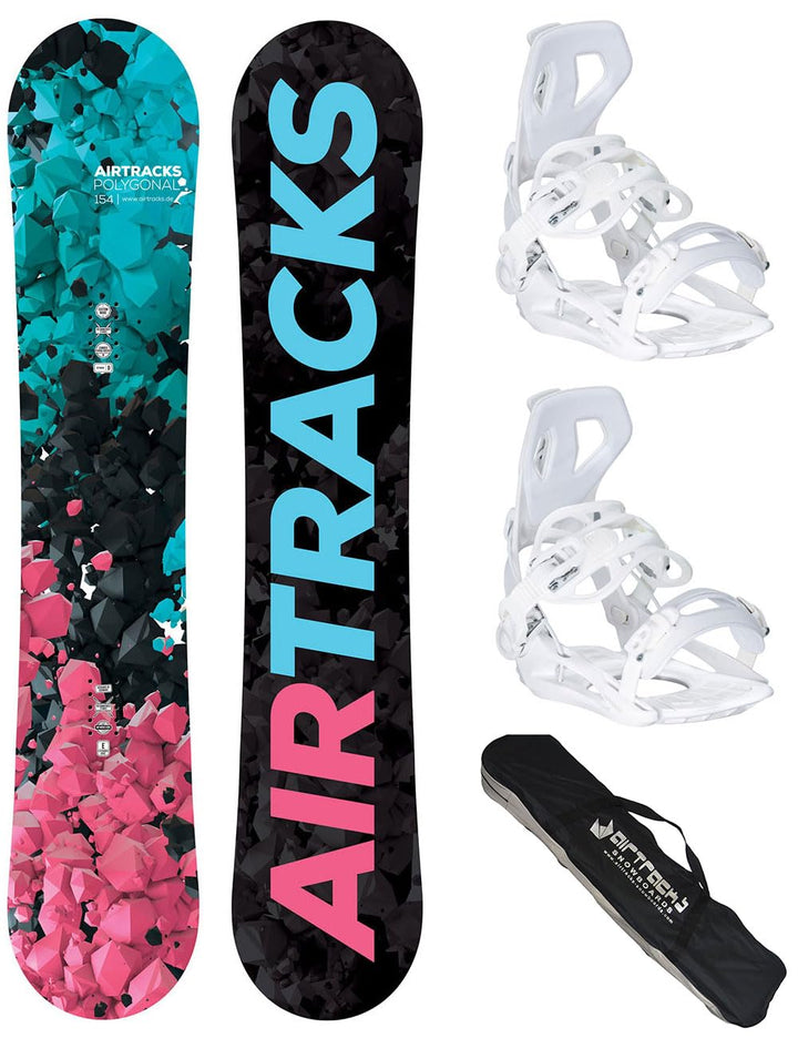 Airtracks Damen Snowboardset/Polygonal Lady Snowboard + Bindung Master Fastec W + SB Bag / 138 144 1