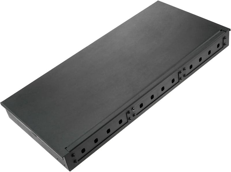 BeMatik - Patch Panel Rack 19" LWL 1HE schwarz 12-Port ST