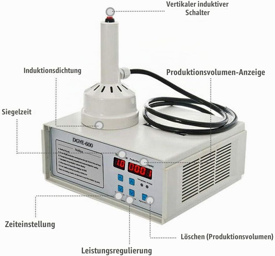 YUEWO Elektromagnetische Induktions-Versiegelungsmaschine mit Aluminiumfolien-Versiegelungsmaschine