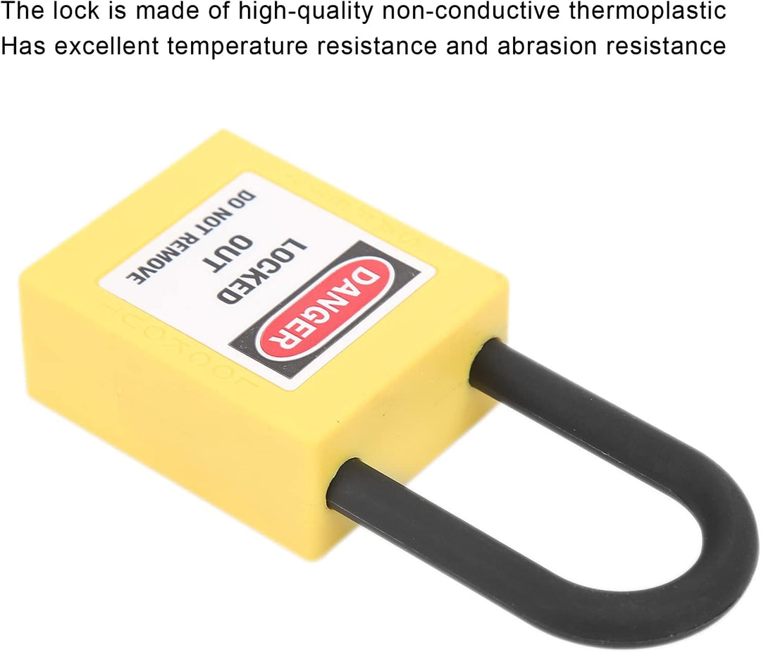 Lockout-Tagout-Schlösser 10 Sätze Lockout-Schloss 2 Schlüssel Pro Vorhängeschloss Staubdichtes Nylon