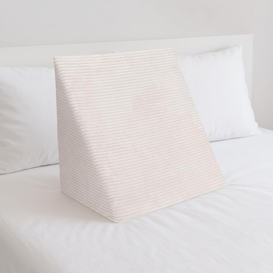 Selfitex Breitcord Keilkissen 60x50x30 cm, Made in Germany, bequemes Lesekissen, Rückenkissen, ergon