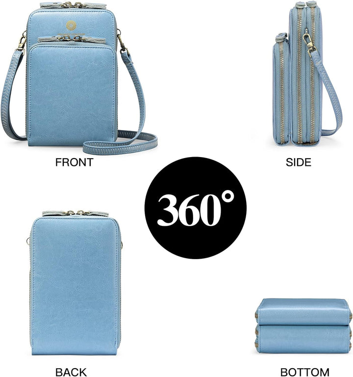 SENDEFN Handytasche zum Umhängen - Handy Umhängetasche Damen Handytasche Leder Handytasche mit Geldb
