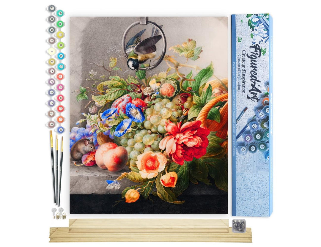 Figured'Art Malen Nach Zahlen Erwachsene Mit Rahmen Blumen und Obst - Herman Henstenburgh - Paint by