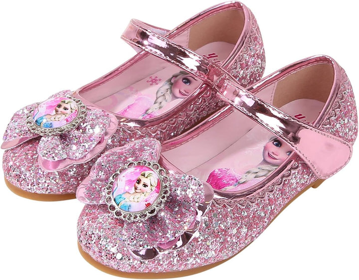 FStory&Winyee Mädchen Prinzessin Schuhe Kinder ELSA Sandalen Partei Glitzer Kristall Schuhe Mädchen