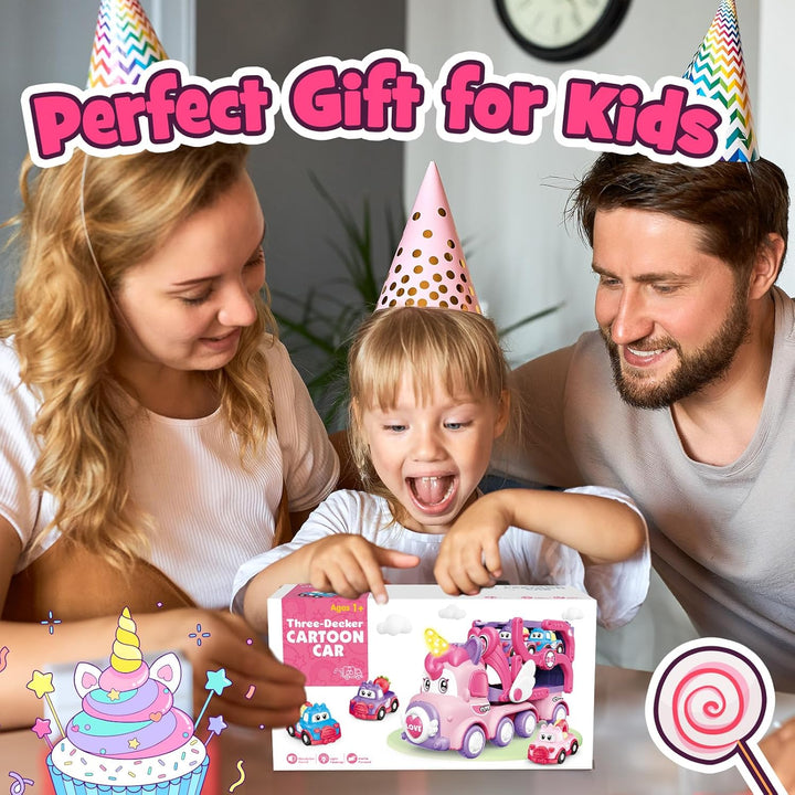 Spielzeug ab 1 2 3 4 5 6 Jahre Mädchen, LKW Spielzeug Geschenk Mädchen 1-6 Jahre Einhorn Geschenke f