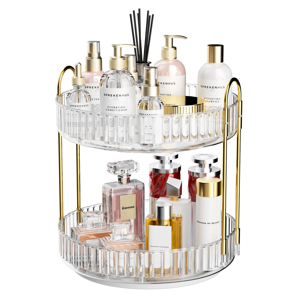 MOACC Make Up Kosmetik Organizer, 360° Drehbar Aufbewahrung, Schmink Organizers für Dresser Schminkt
