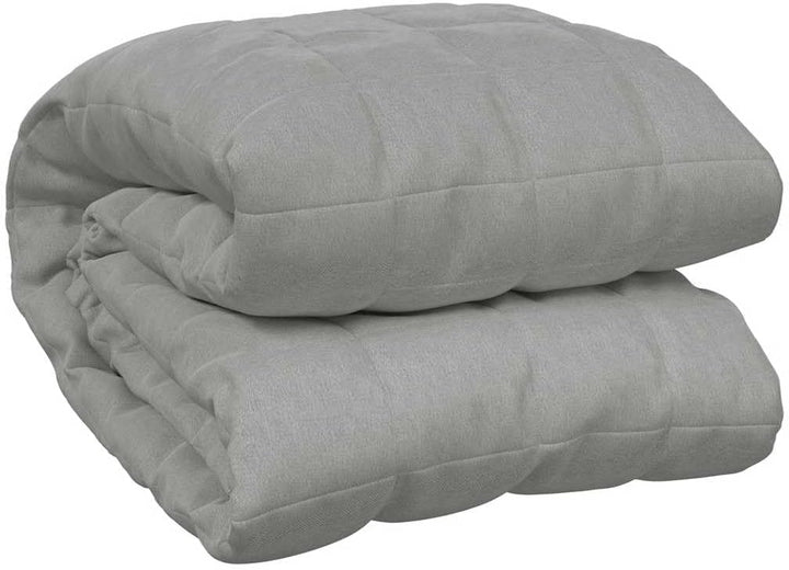 Gewichtsdecke Grau 200x200 cm 13 kg Stoff Soft Extra Warm Cozy Fluffy Decke