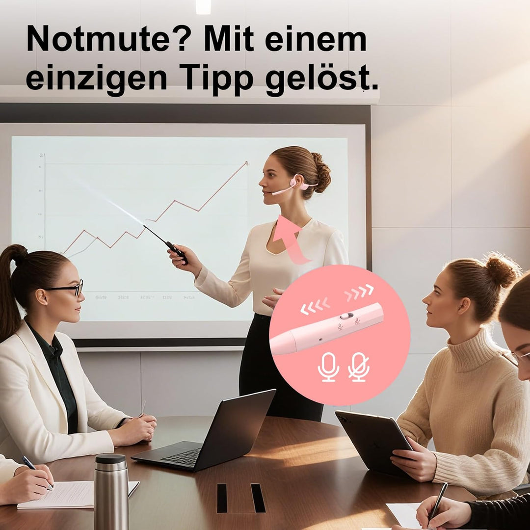 Smof Bluetooth Headset mit Mikrofon, Qualcomm® aptX-LL Open-Ear Kopfhörer Geräuschunterdrückung und