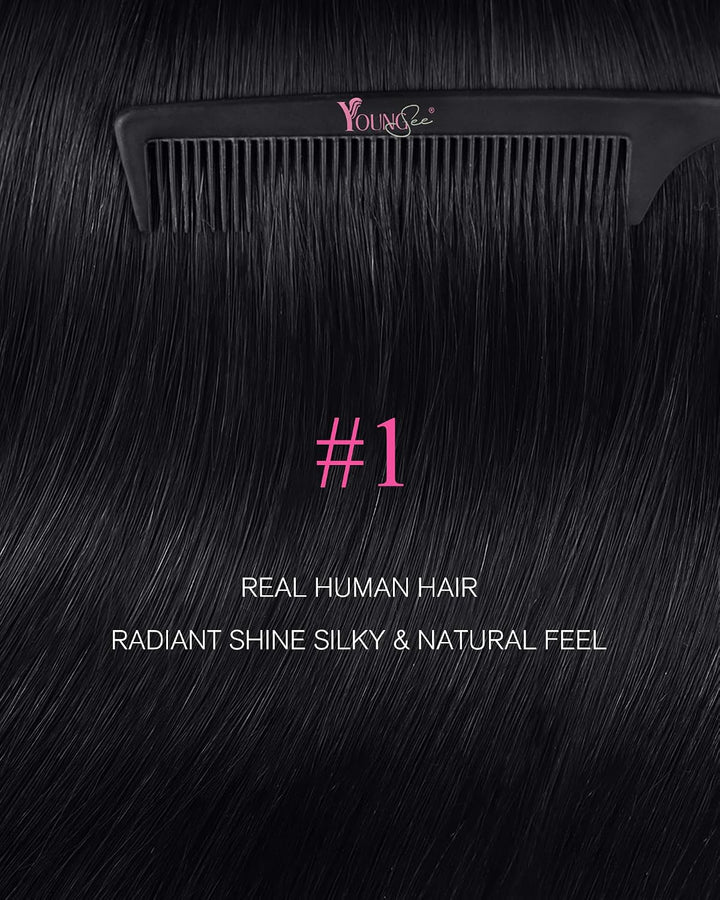 YoungSee Tape Extensions Echthaar Schwarz 35 cm Tape in Extensions Schwarz Tape in Extensions Echtha