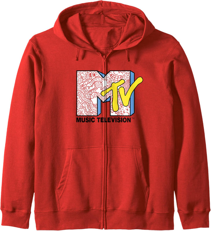 MTV Music Television Doodle Fill Logo Kapuzenjacke