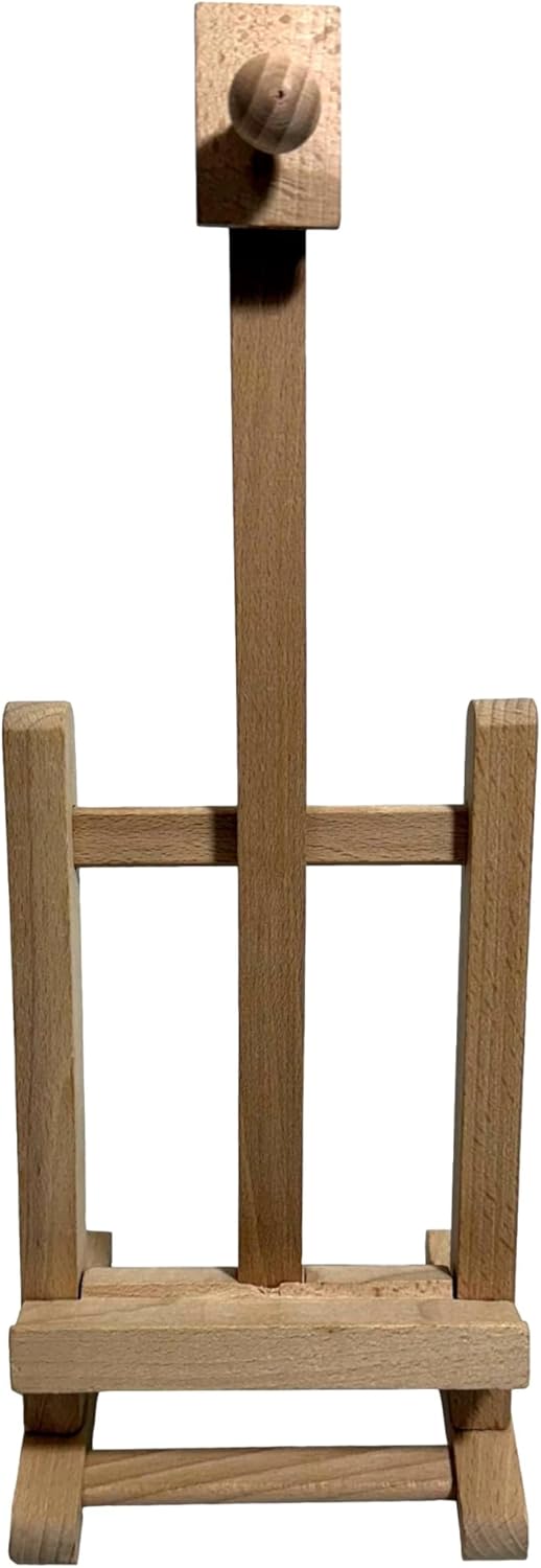 Wooden World – Holzstaffelei 40 cm – Verstellbare Tischstaffelei für Malerei und Präsentation – Stän
