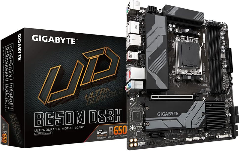 Gigabyte B650M DS3H Motherboard AMD B650 Socket AM5 Micro ATX