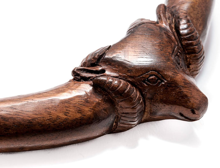 Windalf Wikinger Torques RAM Ø12.5 cm Halsreif Widderkopf Nordische Mythologie Holz