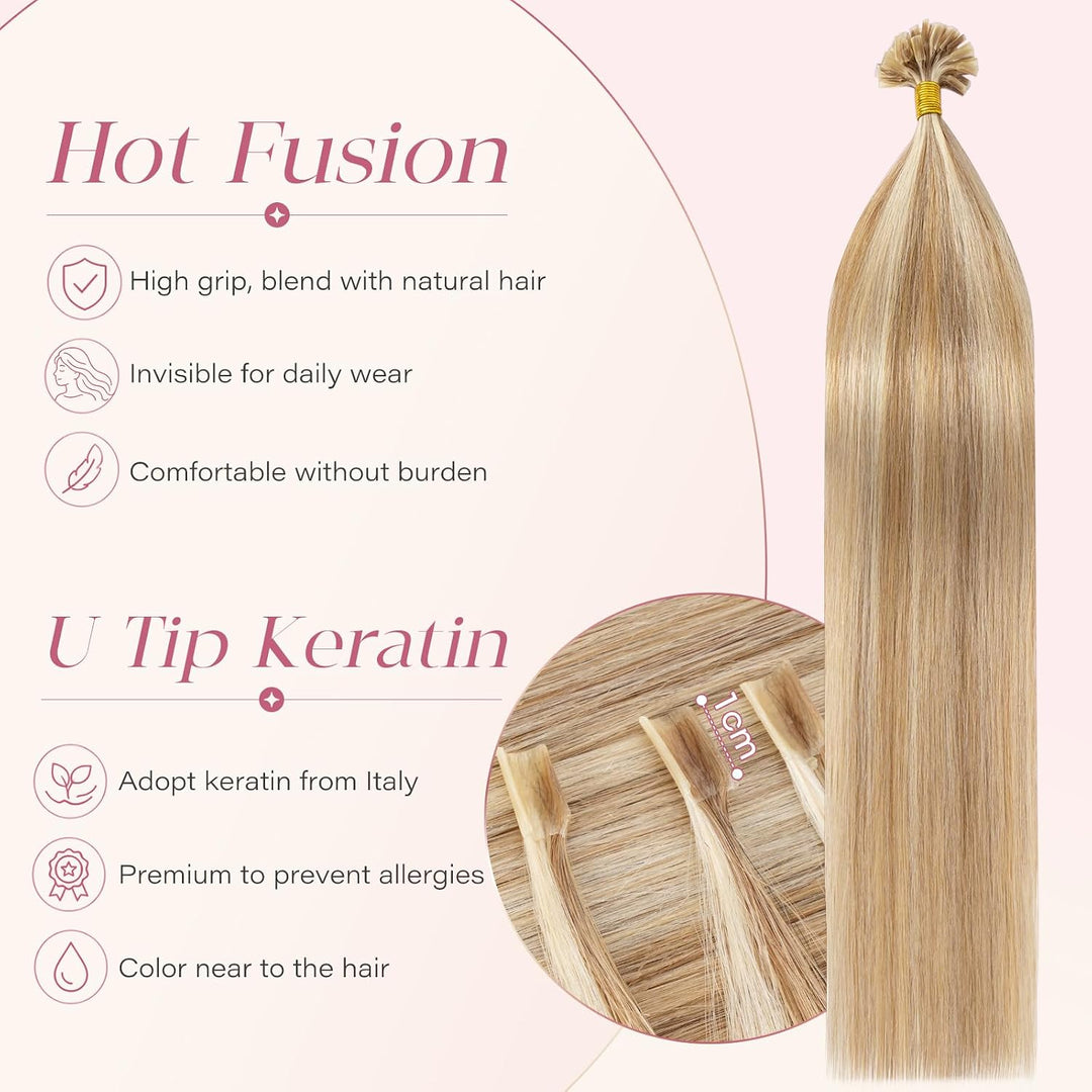Elailite Echthaar Extensions Bondings 35cm 