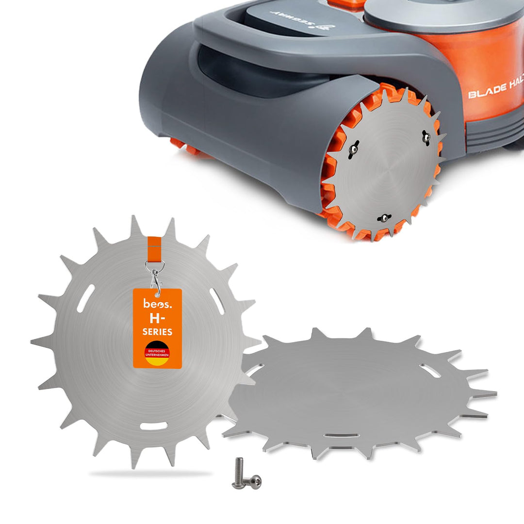 BEOS® PREMIUM EDELSTAHL Spikes für Segway Navimow - Poliert – Langlöcher für optimale Ausrichtung –