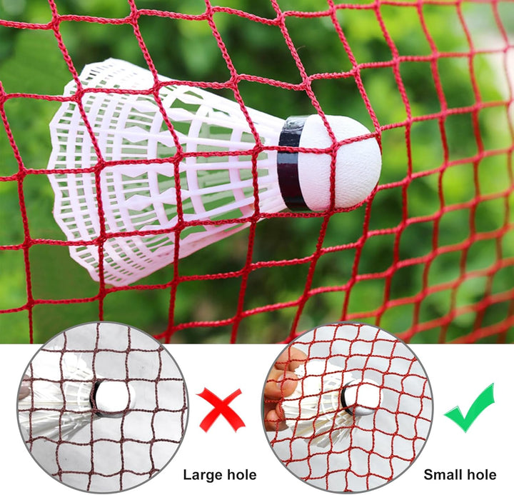 Badminton Netz, 0.76 x 6.1M Professionelles Tennisnetz mit Drahtseil, Tragbares Netz aus Polypropyle