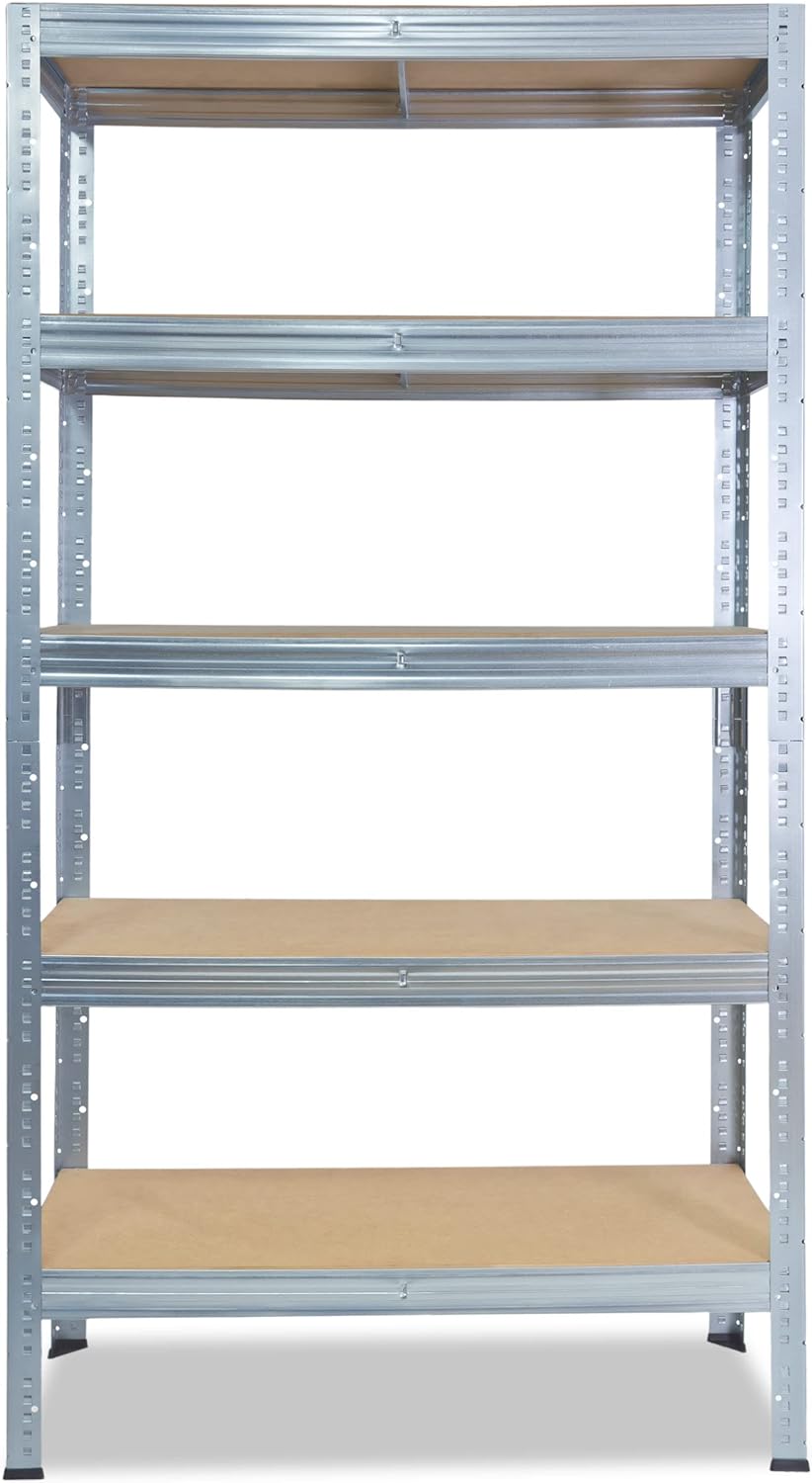 shelfplaza® 180x30x45cm Profi Schwerlastregal verzinkt/Metallregal mit 5 Böden à 200kg Tragkraft/Kel