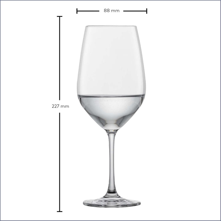 SCHOTT ZWIESEL Rotweinglas Viña (6er-Set), klassische Kristallgläser für Rotwein oder Wasser, spülma