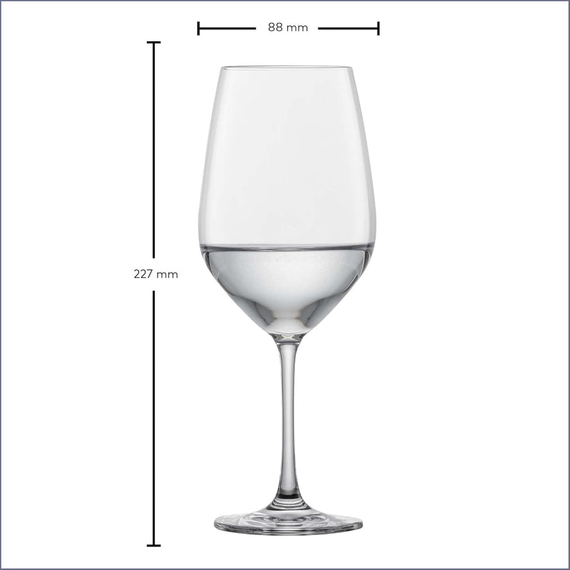 SCHOTT ZWIESEL Rotweinglas Viña (6er-Set), klassische Kristallgläser für Rotwein oder Wasser, spülma