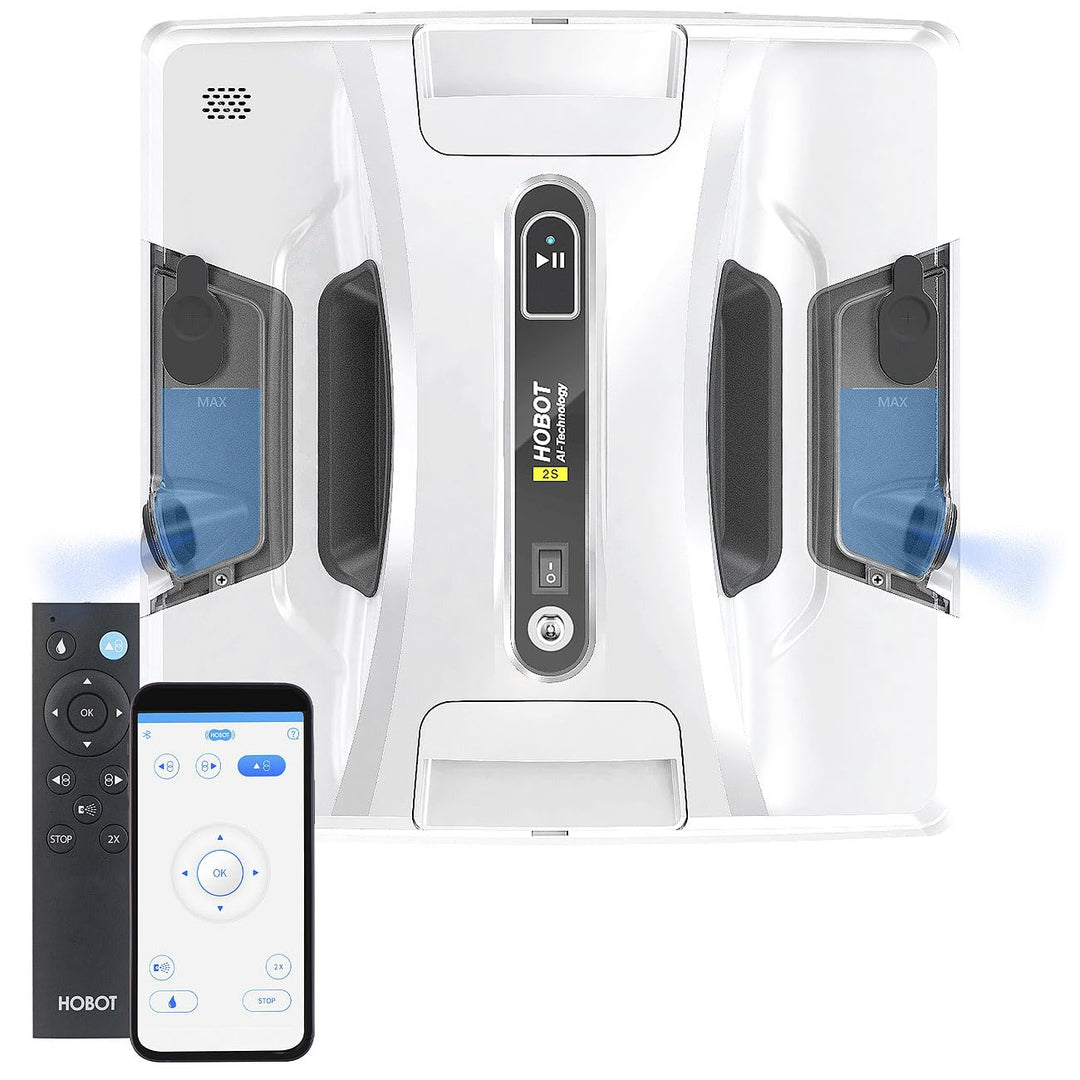 Sichler Exclusive Fensterwischroboter: HOBOT-2S Profi-Fensterputz-Roboter; Dual-Sprüher; Sprachausga