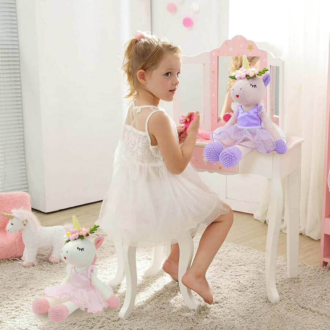 JUSTQUNSEEN Das Einhorn ist gefüllt mit kuschelpuppen und Flauschigen ballettpuppen und einhörnern f