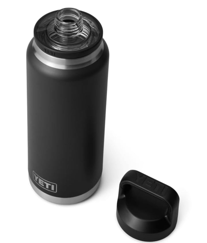 YETI Rambler Flasche Mit Chug-Verschluss, Black, 36 oz (1 l), Black