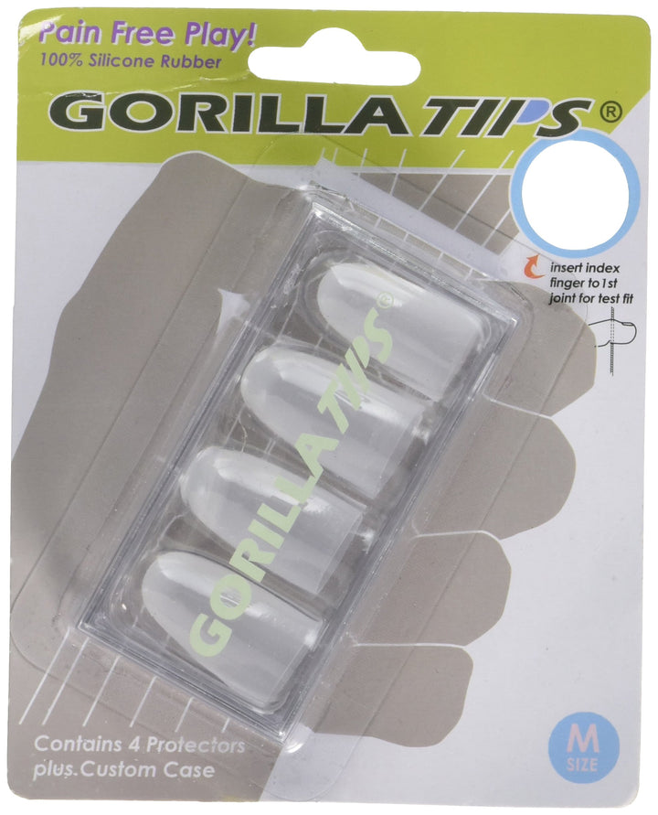 Alfred Music Publishing Gorilla Tips Fingerschützer (Grösse M, Transparenter Kunststoff, blau oder t