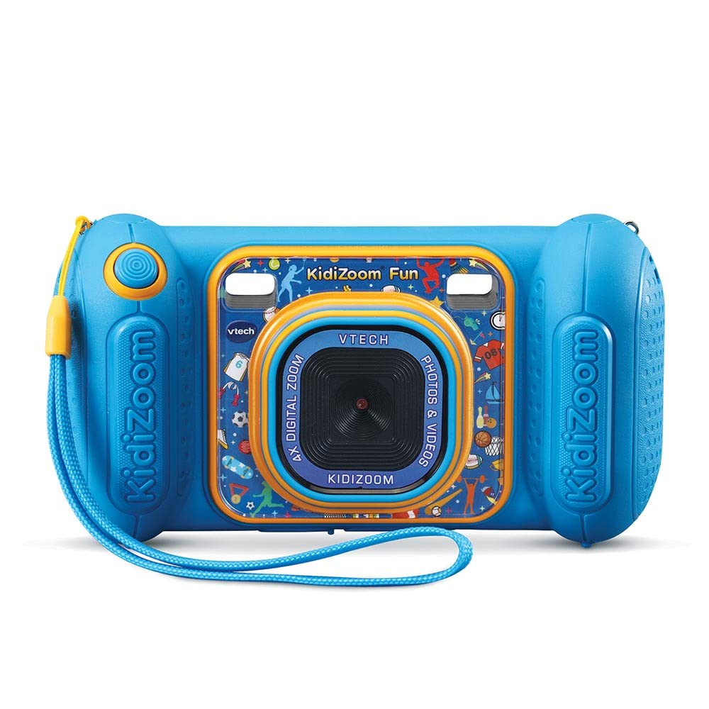 VTech Kidizoom Fun Blau, Digitalkamera für Kinder mit Display, Videos, Trucages, Spezialeffekte, Kin
