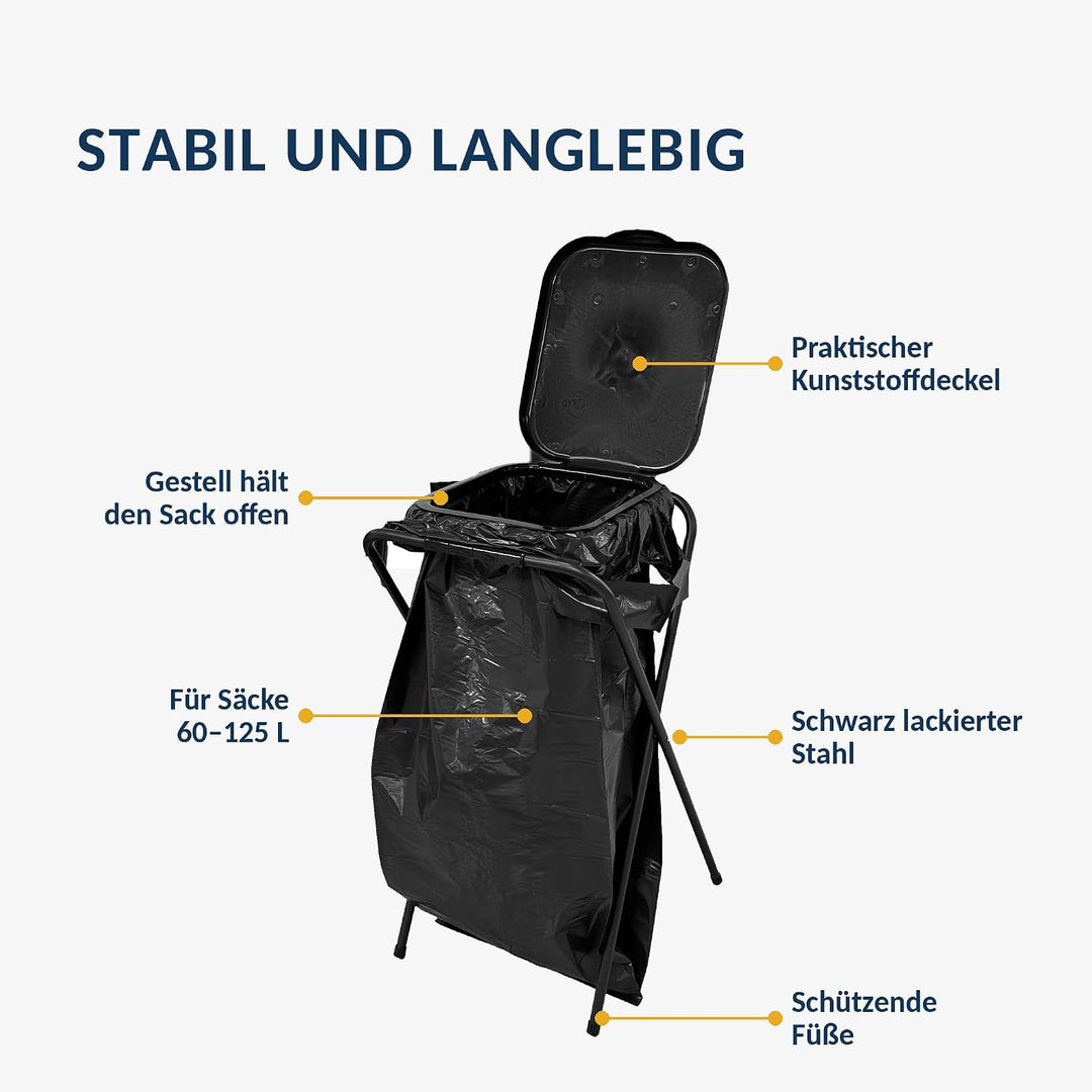 Rörets Sackhalter für Recycling Select Single - perfekt für Abstellraum oder Garage - stabiler Halte