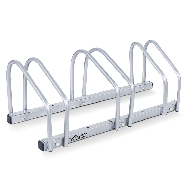 CCLIFE Fahrradständer Boden für 3 Fahrräder mit Reifenbreiten bis 55 mm Eisen Fahrradhalter 71 x 32