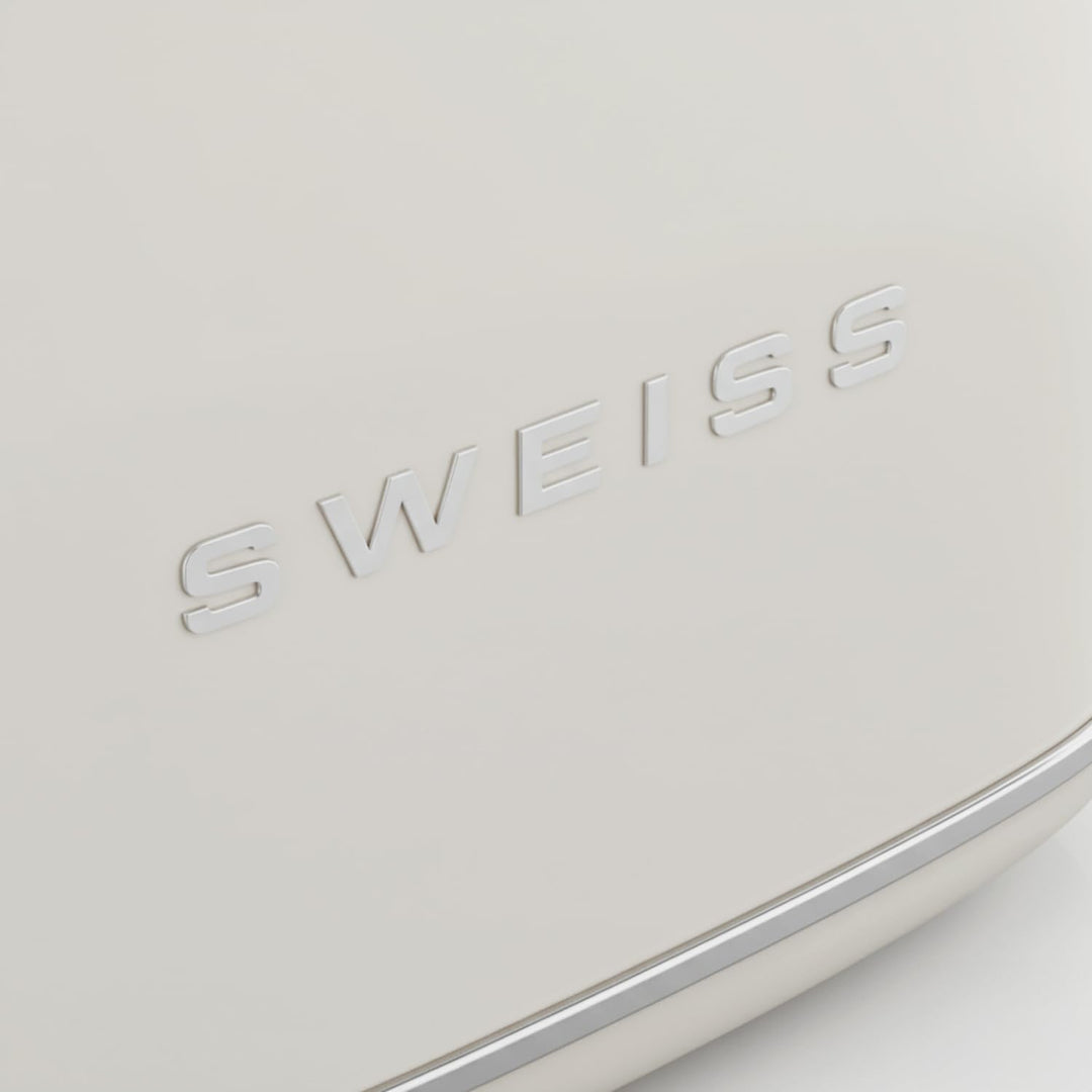 SWEISS Vintage-Toaster GRS8, 2 Schlitze, 6 Bräunungsstufen, Auftaufunktion, Für Baguette geeignet, S