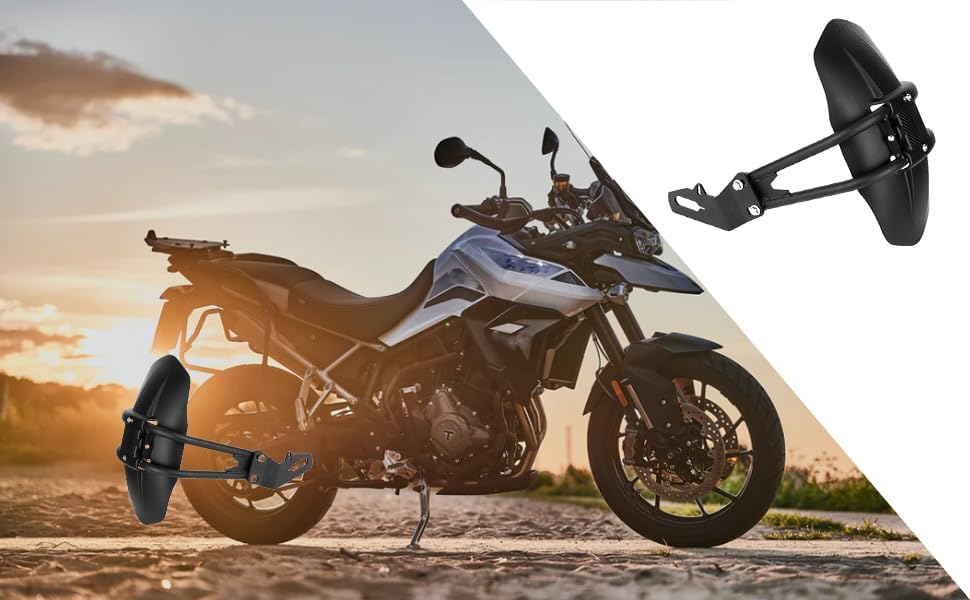 Schwarz Motorrad Hinterrad Kotflügel, Motorrad Edelstahl Kotflügel Heckabdeckung,Heck Kotflügelschut