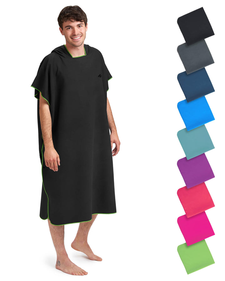 Fit-Flip Badeponcho aus Mikrofaser für Damen und Herren - schnelltrocknend, kompakt und Ultraleicht