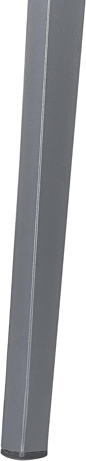 Gartentisch Aluminium Glasplatte Steinoptik rechteckig 140x80 cm grau Mileto