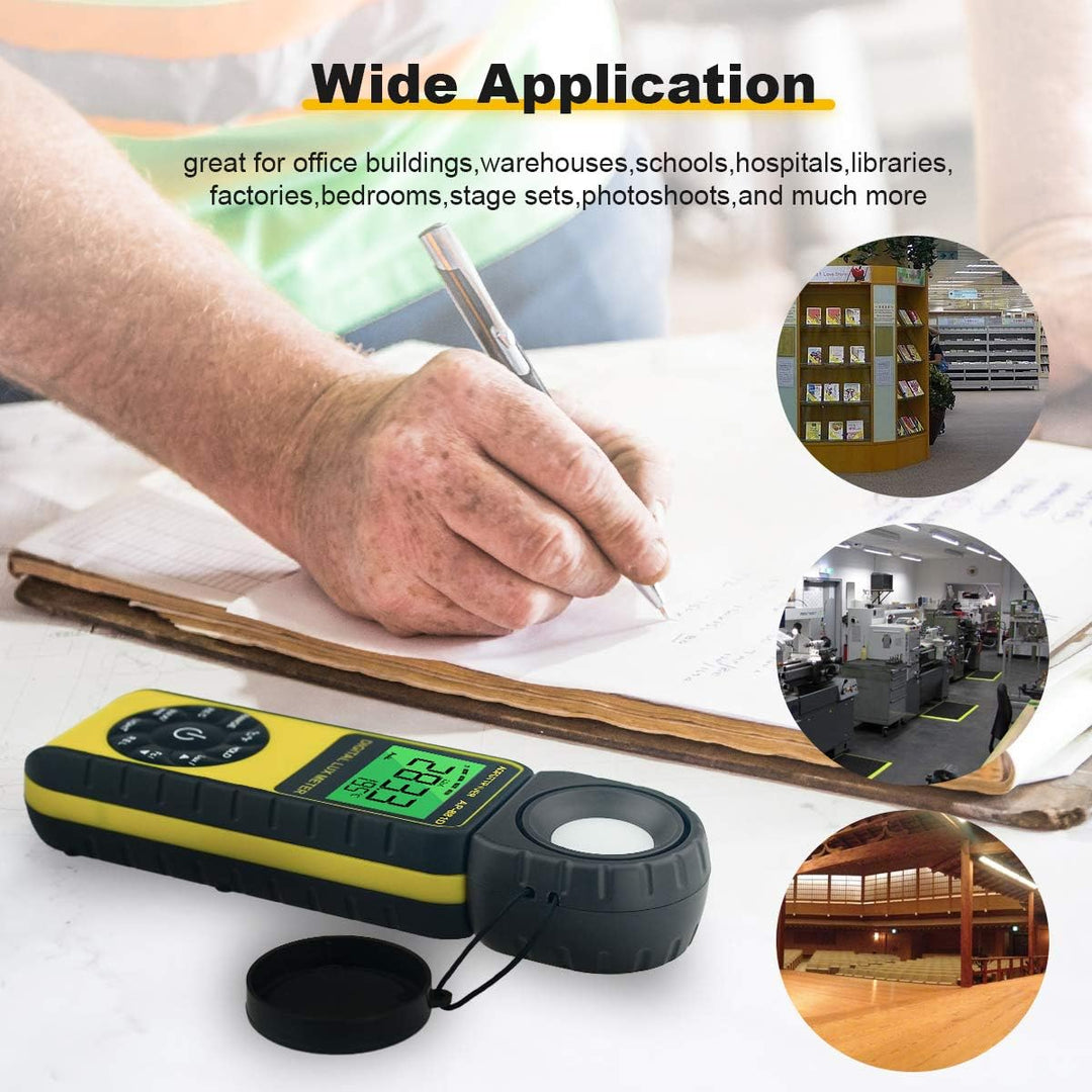 AOPUTTRIVER Digital Luxmeter, Belichtungsmesser, Tragbare Photometer AP-881D Lichtmesser mit Bereich