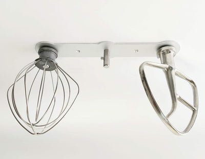 HL-Perfektion-in-Edelstahl Für KitchenAid kompatibel 3er Halterung für Flachrührer Knethaken Schneeb