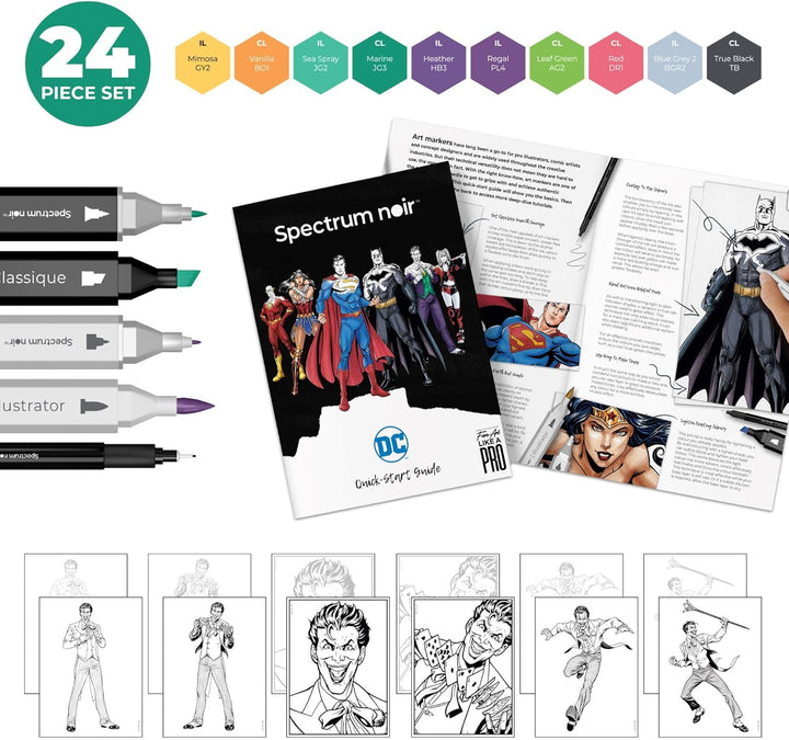 Spectrum Noir Pro Fan Art Set - 24-teilig - The Joker, Joker