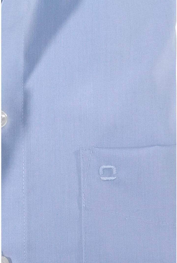 OLYMP Herren Oberhemd Langarm Luxor,Uni,Comfort fit,New Kent 39 Bleu 11, 39 Bleu 11