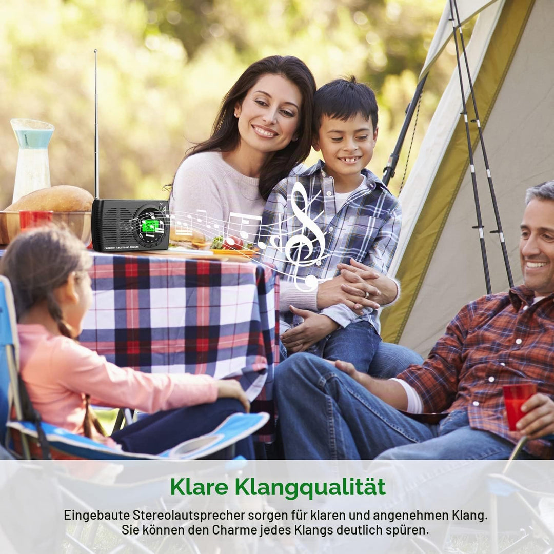 Tendak Tragbares Radio, kleines tragbares Radio FM/AM (MW) /SW, Transistor Radio mit hervorragendem