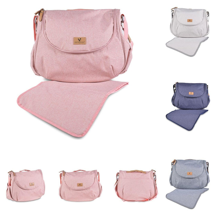 Cangaroo Wickeltasche Naomi Wickelunterlage, verstellbarer Gurt, Reissverschluss Rosa, Rosa