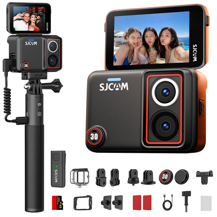 SJCAM SJ30 6K/5K Action Cam(64GB) mit Wireless Mikro Unterwasserkamera Wasserdicht Combo(64GB), Wass