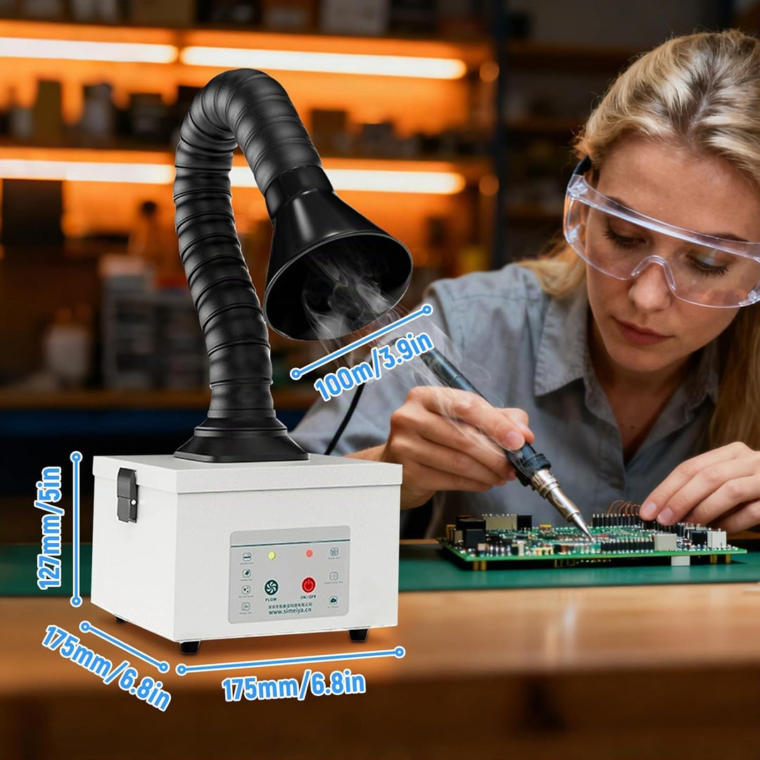 CISSIYOG Lötrauchabsorber, 45W Lötrauchabsaugung mit 3 Stufen Filter, Luftvolumen 180 m³/h, Geräusch