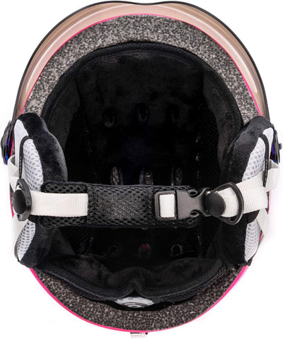 meteor Skihelm Kinder Snowboard Helm Herren Ski Helmet fur Mädchen Jungen Skihelm Damen L (58-61cm)