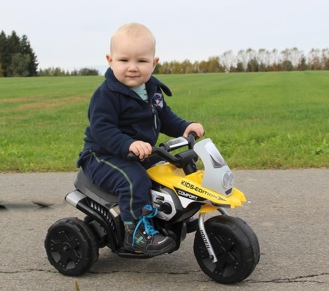 Jamara 460226 "Ride-on E-Trike Racer" Elektrofahrzeug, 6V Akku, gelb, Gelb