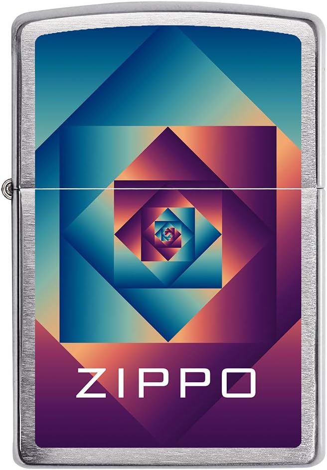 ZIPPO – Sturmfeuerzeug, Zippo "Patterns", Color Image, Chrome Brushed, nachfüllbar, in hochwertiger